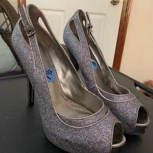 Guess sparkle blue heels